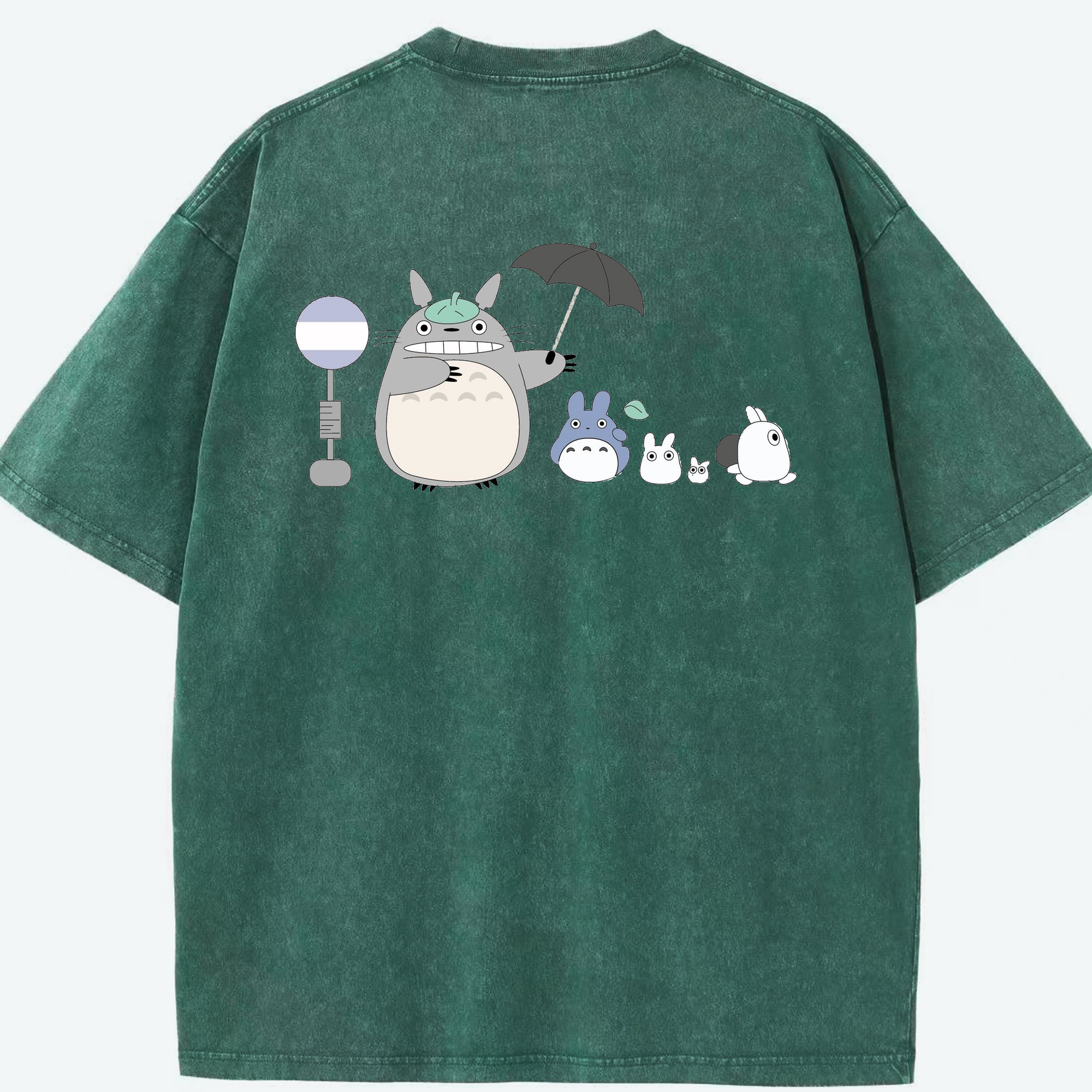 （画像用） となりのトトロ 草壁メイ 草壁サツキ My Neighbor Totoro Satsuki Kusakabe Mei Kusakabe 綿100% ヴィンテージ風 半袖Tシャツ（背面プリント）